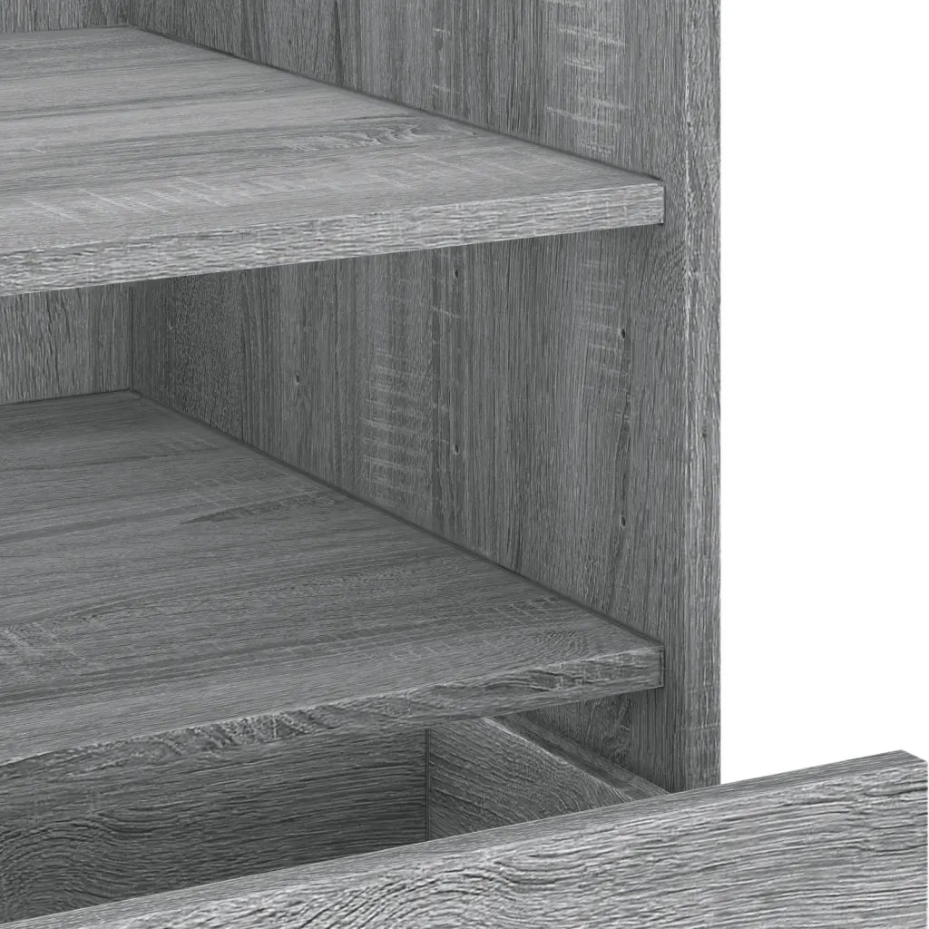 Comodino-Tavolino da notte Grigio Sonoma 45x50x50 cm in Truciolato 666237