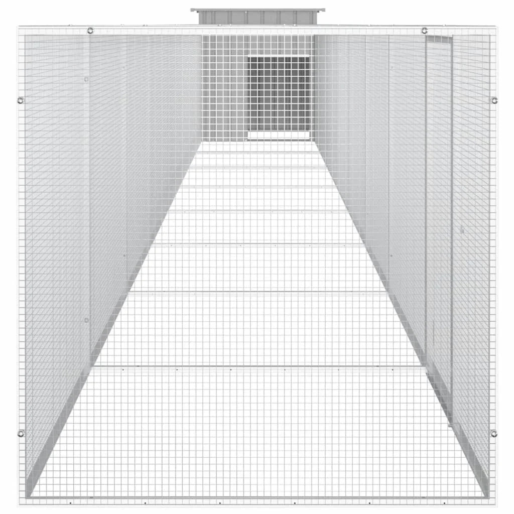 Gabbia per polli 900 x 91 x 100 cm acciaio zincato grigio 02_0041663