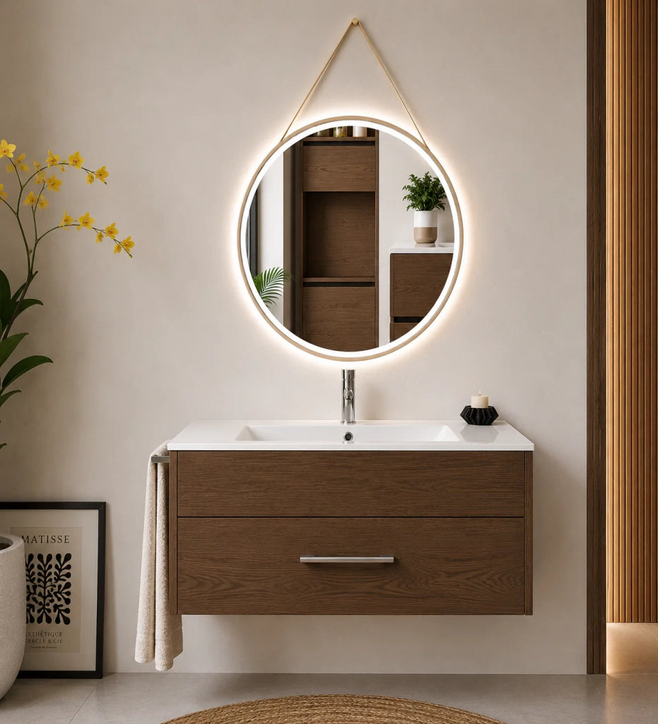 Mobile bagno con lavabo ORIGENBATH FLORENCIA senza specchio 60x45 cm frassino tea