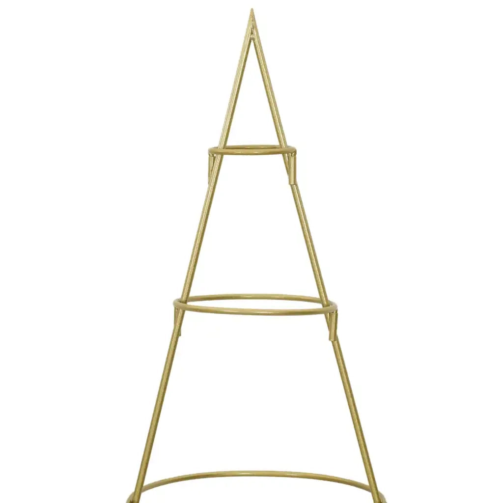 Albero di Natale | Decorazioni natalizie in metallo con supporto Oro 148 cm
