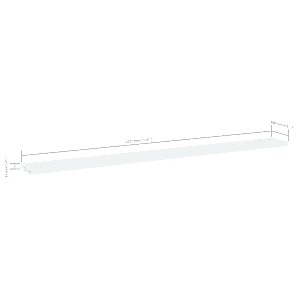 Ripiani per Libreria 4 pz Bianchi 100x10x1,5 cm in Truciolato cod mxl 59408