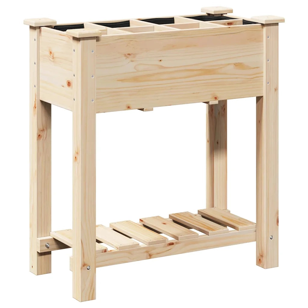 Vaso da giardino con lo scaffale Beige 71 x 37 x 76,5 cm 42006579