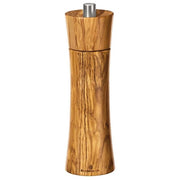 Zassenhaus 022230 Frankfurt Macinasale in Legno di Ulivo con Meccanismo in Ceramica 6 Livelli Regolabili Altezza 18 cm colore Oliva