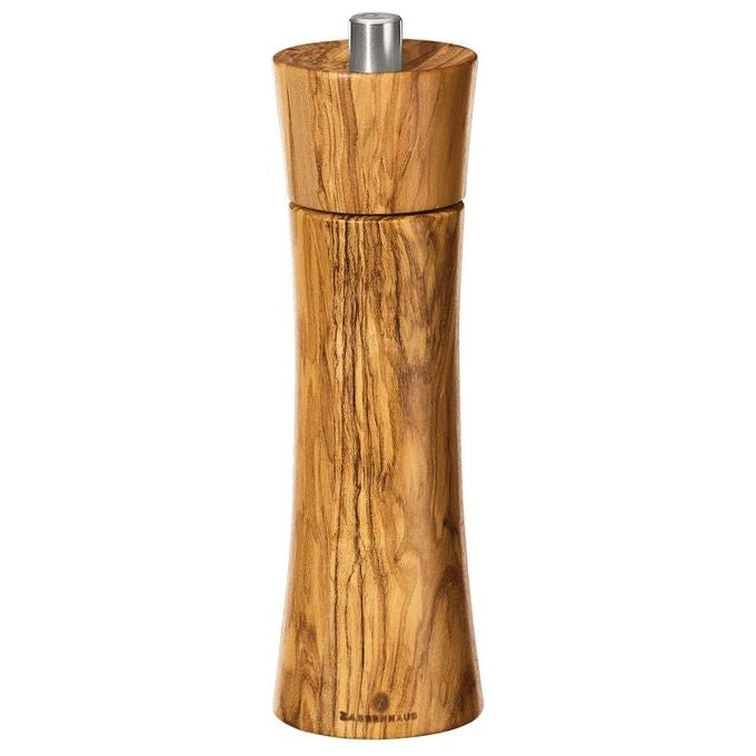 Zassenhaus 022230 Frankfurt Macinasale in Legno di Ulivo con Meccanismo in Ceramica 6 Livelli Regolabili Altezza 18 cm colore Oliva