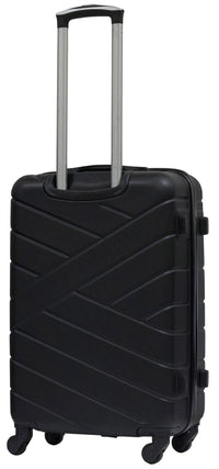 Set 3 Valigie Trolley Rigide in ABS 4 Ruote TSA Ravizzoni Giove Nero