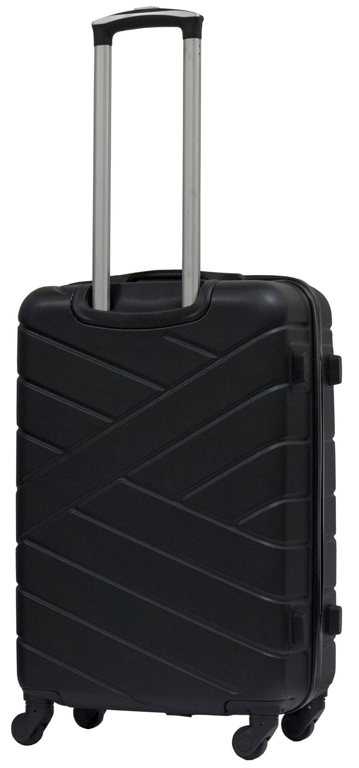 Set 3 Valigie Trolley Rigide in ABS 4 Ruote TSA Ravizzoni Giove Nero
