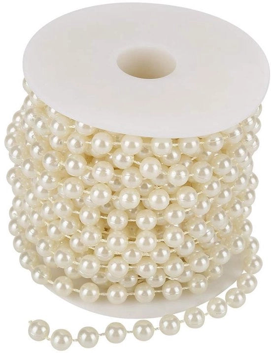 Parelle in Rete da 10 m - Corda Artificiale - Decorazione DIY - Slinga per Matrimonio - Filo di Cotone - Diametro 8 mm - Corda per Parelli