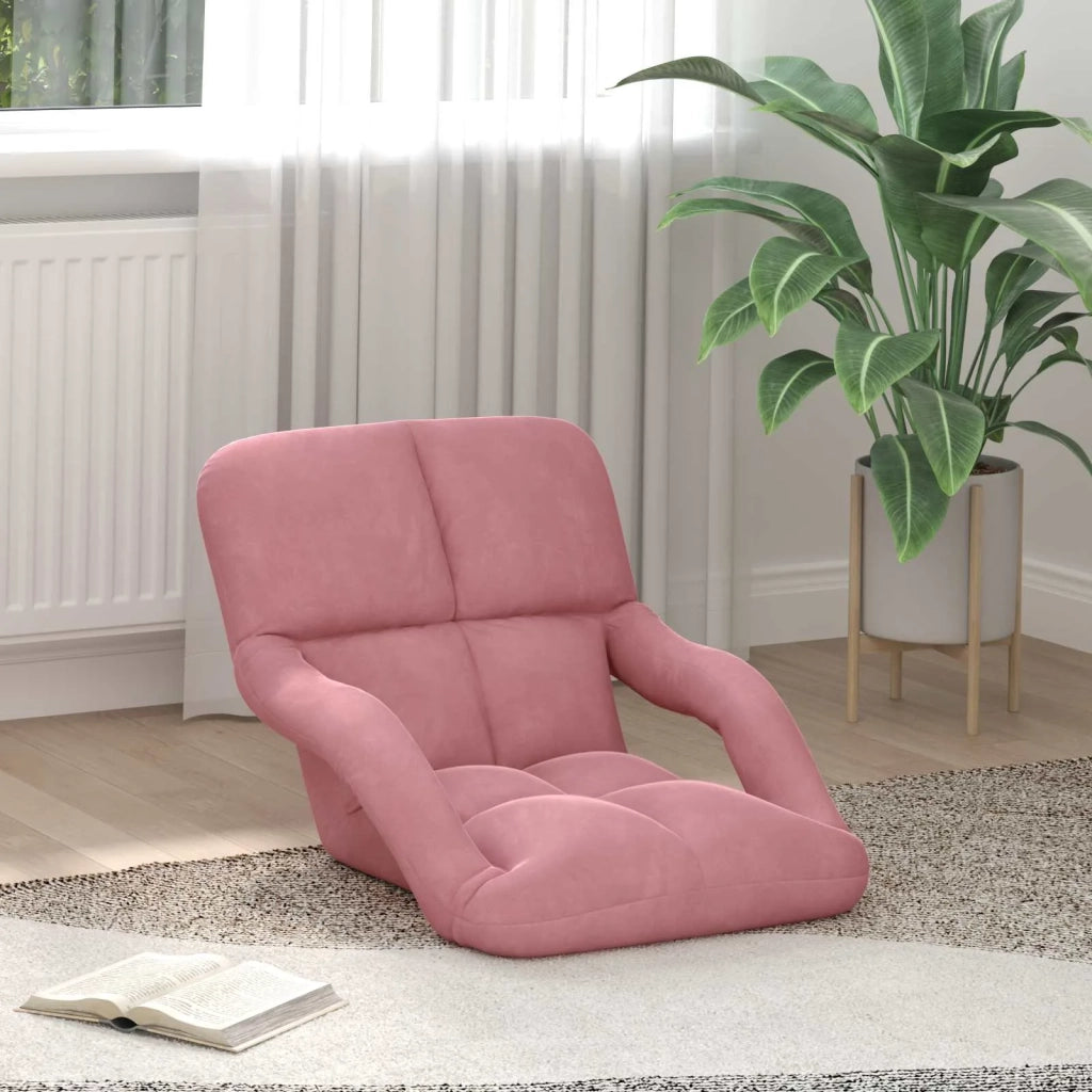Sedia da Pavimento Rosa 58 x 62 x 58 cm Velluto 42028136