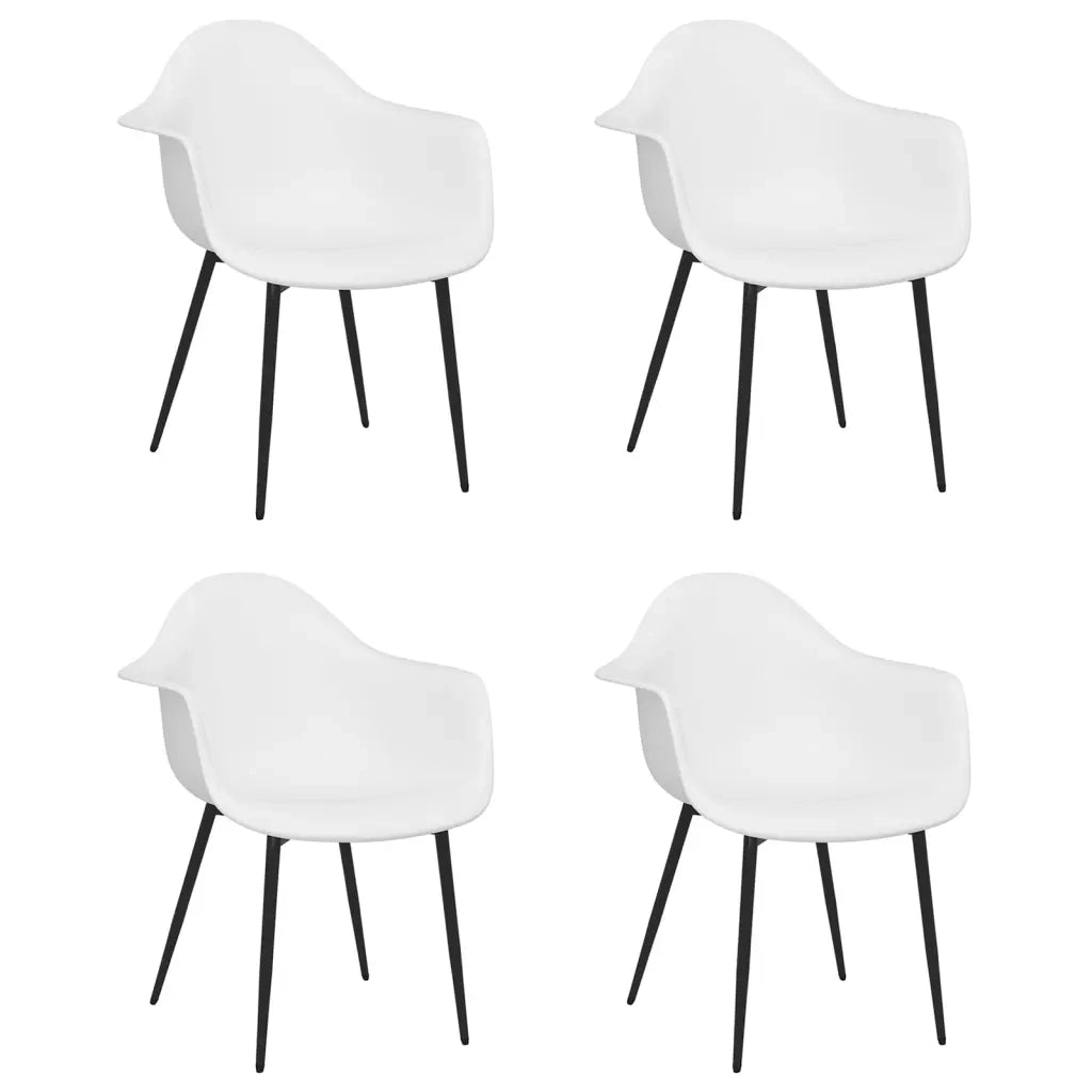 Sedie da Pranzo 4 pz Bianche in PP cod mxl 15013