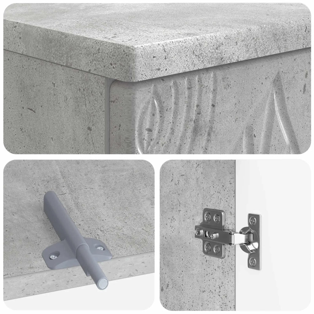 Armadio per Lavabo da Bagno DELFT Grigio Cemento 897008