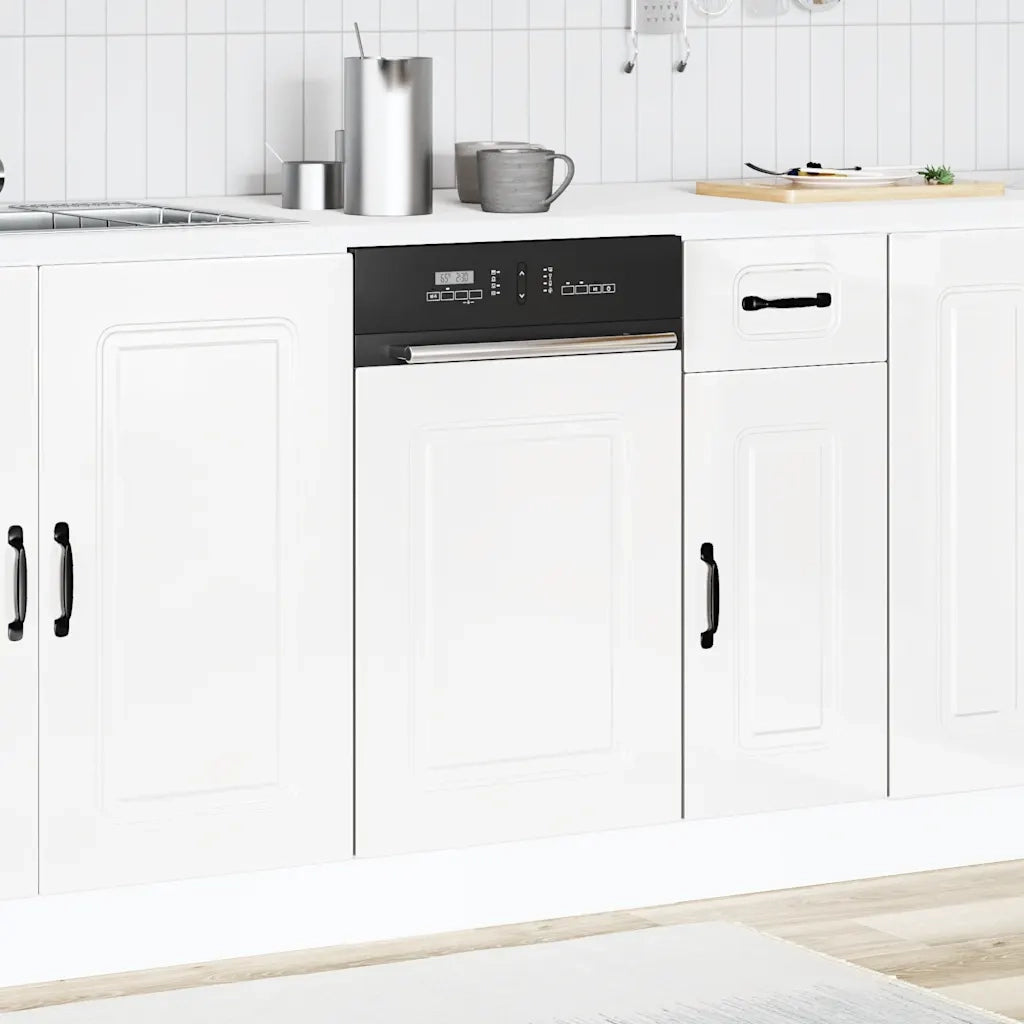 Pannello Lavastoviglie Kalmar Bianco Lucido 45x1,5x57 cm