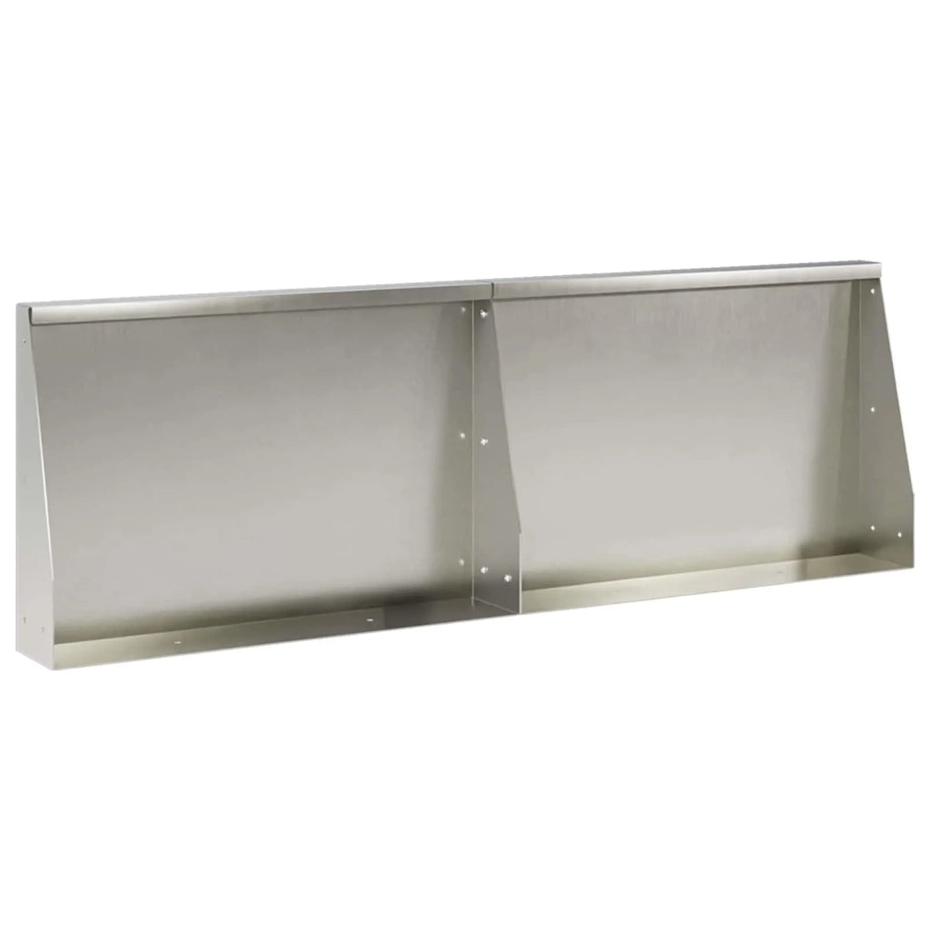 Muro di contenimento 2 pz 60 x 12 x 40 cm Acciaio Inox Argento 8015273
