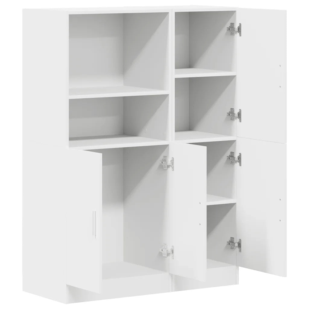 Set di Mobili da Cucina 2 pz Bianco in Truciolato