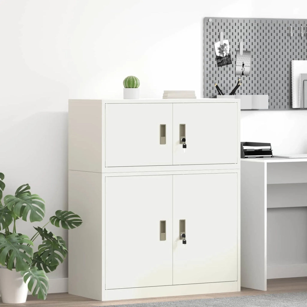 Armadio Bianco 90 x 40 x 40 cm Acciaio 891633