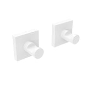 Coppia appendiabito da parete Bianco Opaco in Acciaio verniciato Mod. Hotel Maison White