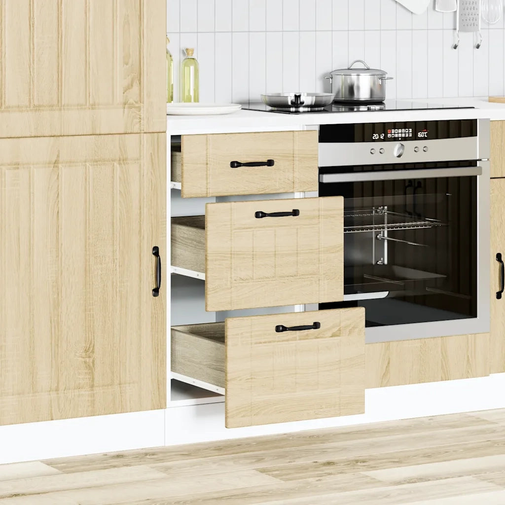 vidaXL Base da Cucina Lucca Rovere Sonoma in Legno Multistrato