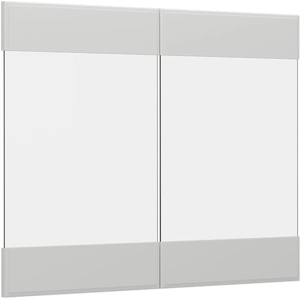 Frontale cucina R-Line, Bianco casa di campagna, 79.2 x 59 cm frontale del mobile per pensile con vetro