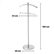 INDOSSATORE MONOSPALLA CON APPENDIABITI SILVER CROMATO 44 X 26 X H 110 CM