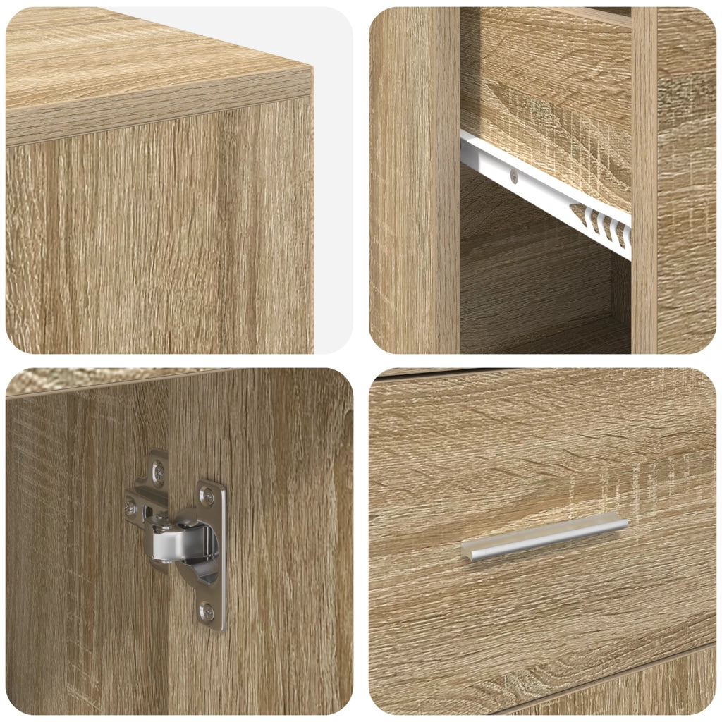 Scrivania Angolare Rovere di Sonoma 102x88x75 cm Legno Ingegnerizzato