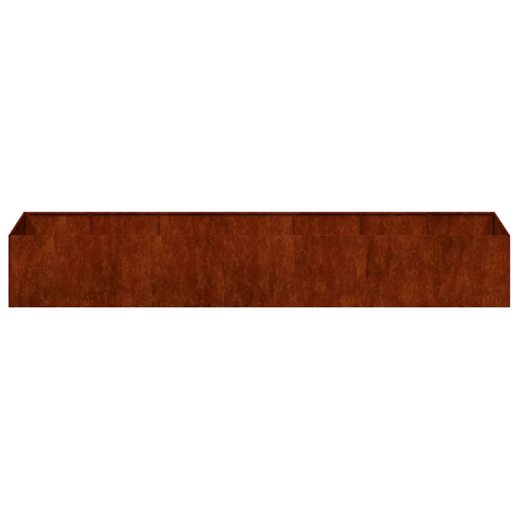 Fioriera Arrugginita 280x80x40 cm in Acciaio Corten