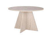 Tavolo da pranzo in legno "Virella" - 120 x 120 x 75 cm - Travertino