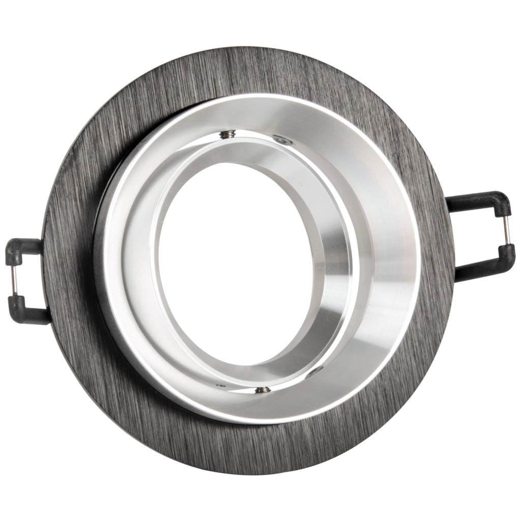 Polux LIKA faretto incasso tondo nero/argento MR16 orientabile
