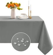 Tappeto da tavolo lavabile grigio 140x180 tappeto da tavolo impermeabile tappeto da tavolo moderne e eleganti decorazioni per inverno, autunno, festa, sala da pranzo, Natale, esterno, compleanno, cena
