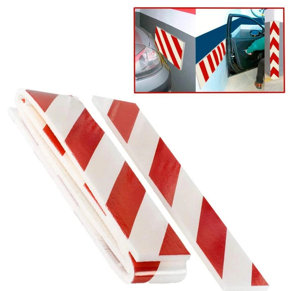 Trade Shop - Set 2 Pannelli Adesivi Antiurto Per Garage Box Protezione Paraurti Auto 24x50cm -