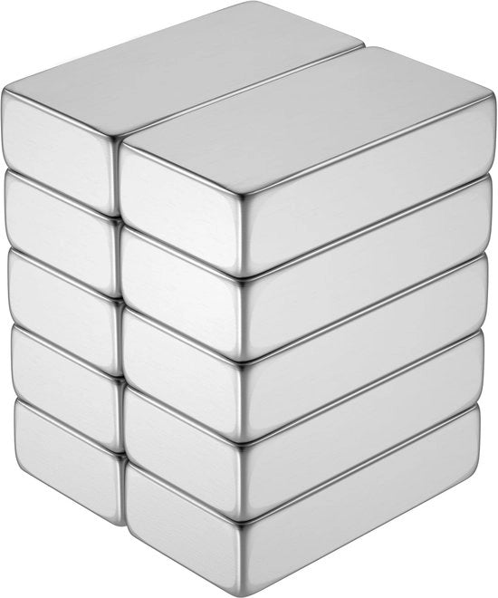 Decine di magneti neodymium piani, 20 x 10 x 5 mm, magneti rettangolari forti.