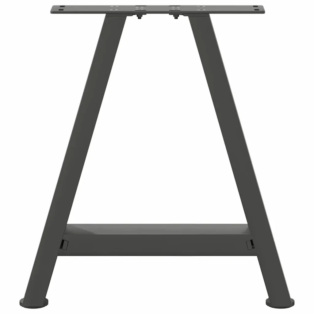 vidaXL Gambe per Tavolino da Caffè a Forma di A 2 pz Antracite 50x(42-43) cm Acciaio