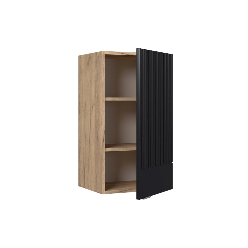 Vicco Pensile da cucina Nero a righe 40 cm