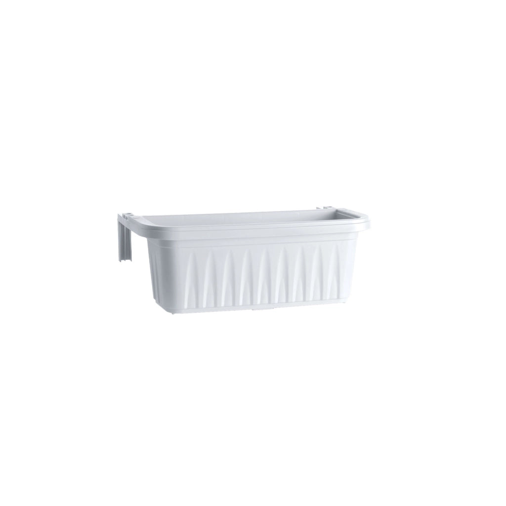 Fioriera da balcone"Rondine"aggangi regolabili Bama50cm bianco grigio terracotta BIANCO