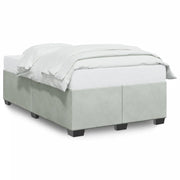 Letto matrimoniale | Letto per adulti | Giroletto senza Materasso Grigio Chiaro 120x190 cm Velluto