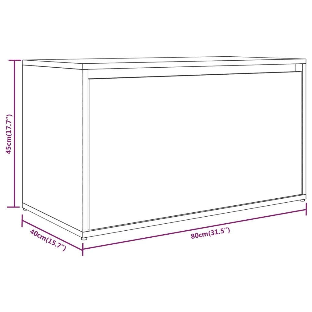 Panca da ingresso-Sgabello-Panca da Corridoio 80x40x45 cm Grigio Sonoma Legno Multistrato