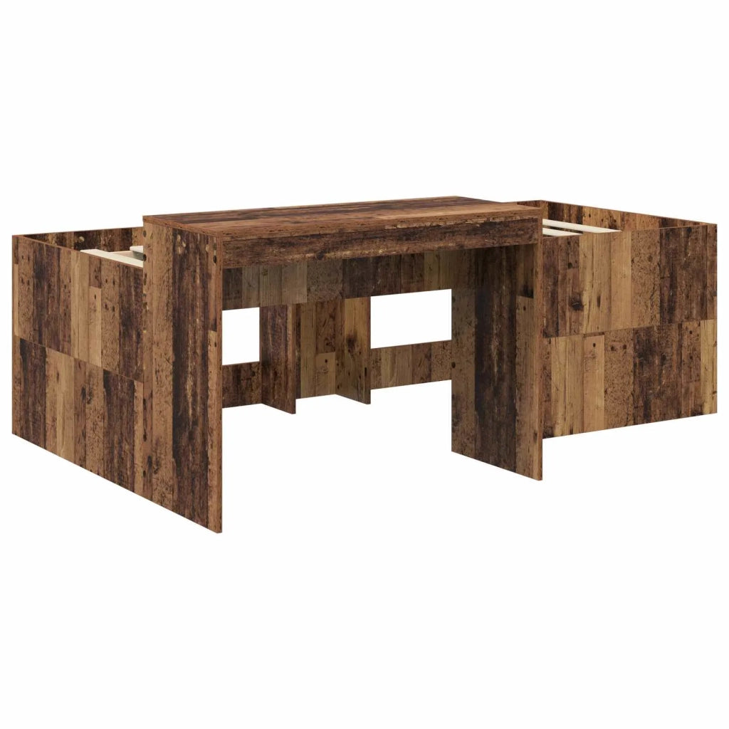 Letto alto per bambini con scrivania Legno antico 98.5 x 200 cm 3422665