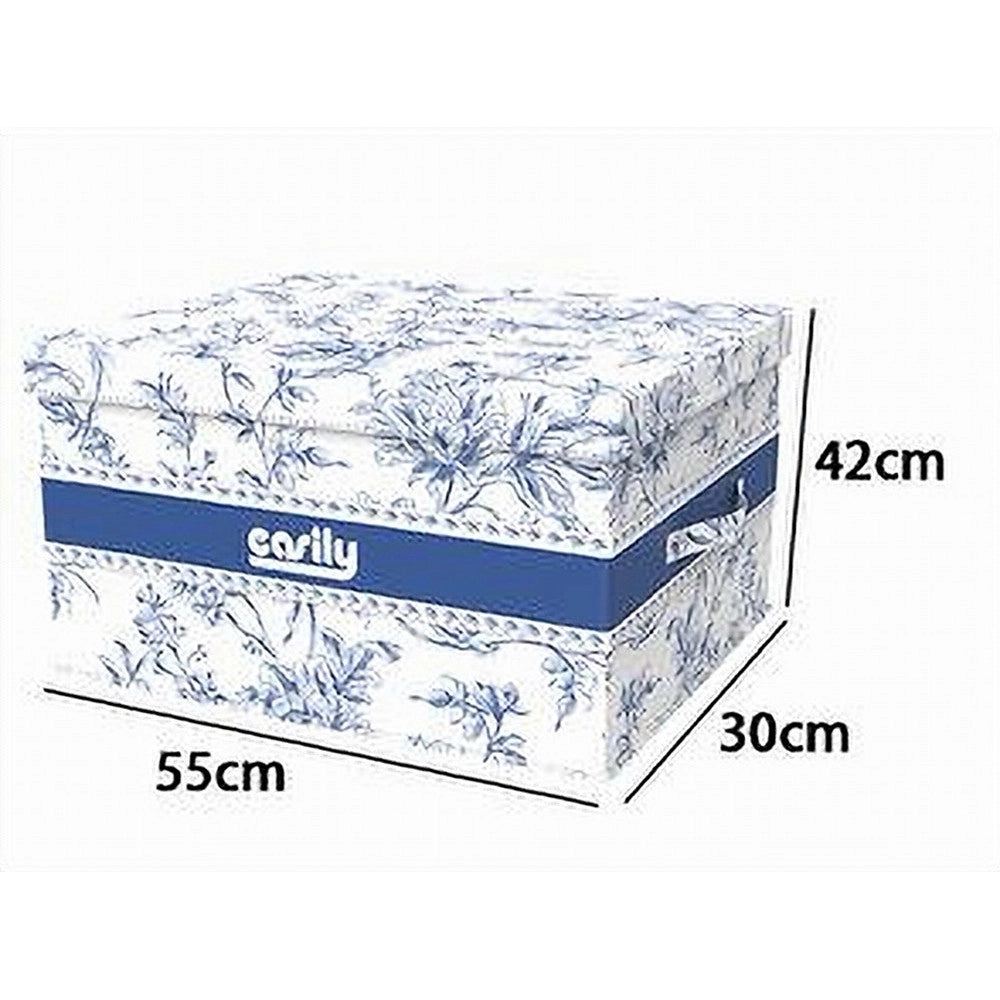 Trade Shop - Box Portatutto Scatola Salvaspazio Contenitore Organizer 55x42x30cm Fantasia 87323 -
