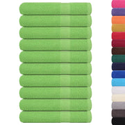 vidaXL Asciugamani per Sauna 10 pz Verde Mela 80x200cm 360 g/m² Cotone