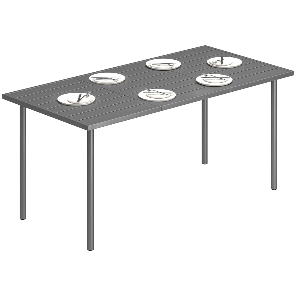Tavolo da pranzo da esterno ¨C zephmum ¨C rettangolare, 165x80 cm, metallo