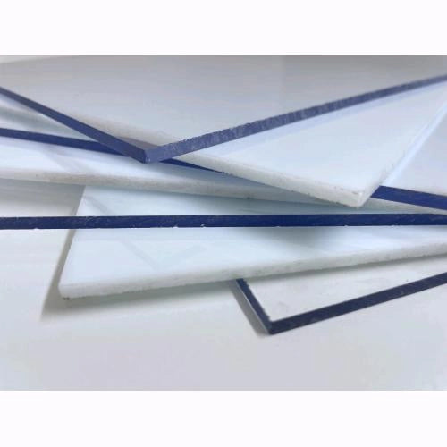 Vetro Sintetico Pretagliato Liscio Bianco Opalino 50x25 cm da 2mm Termoformabile