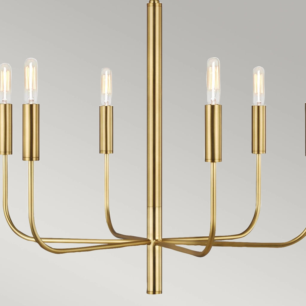 Lampadario sospeso Brianna Feiss ottone ossidato 6 luci