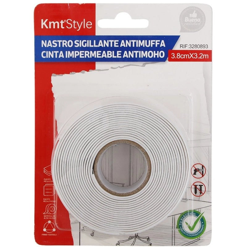 Nastro Adesivo Sigillante Antimuffa 38mm X 320cm Bianco