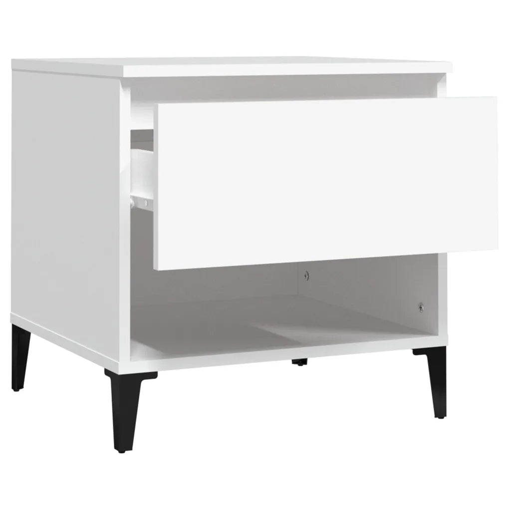 Tavolino-Tavolino da soggiorno-Tavolo Bianco 50x46x50 cm in Legno Multistrato