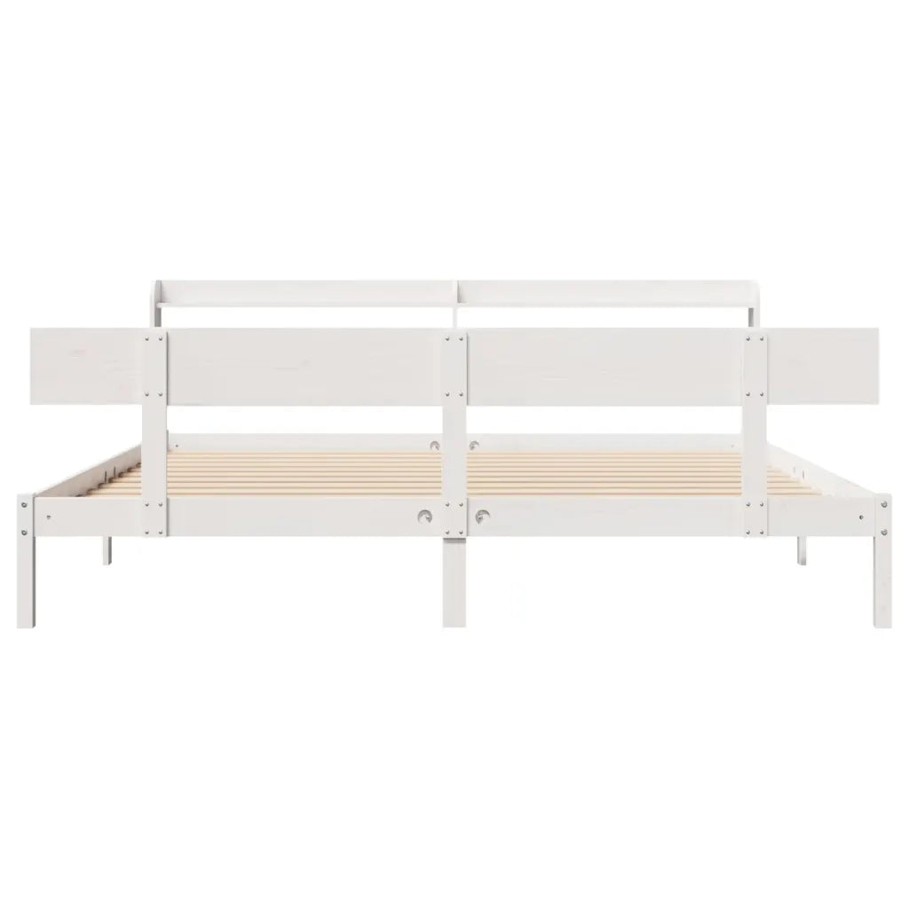Letto senza Materasso Bianco 180x200 cm Legno Massello di Pino 3306626