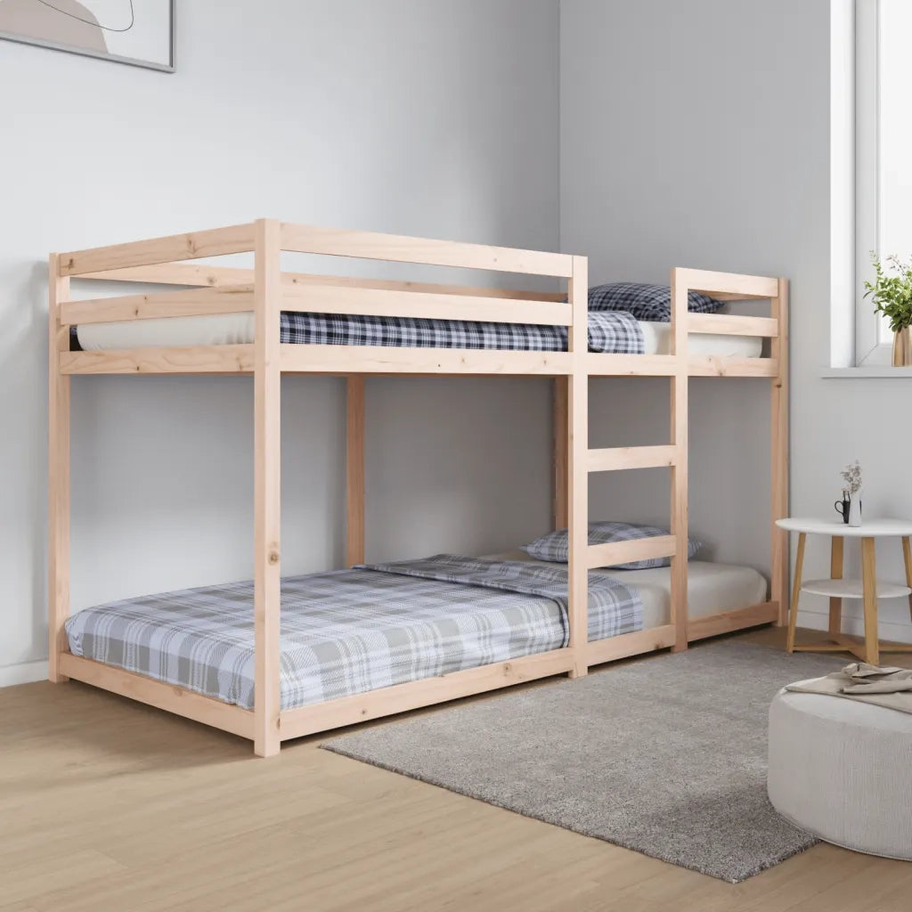 Letto a Castello senza Materasso-Struttura Letto a Castello 90x200cm Massello Pino 541905