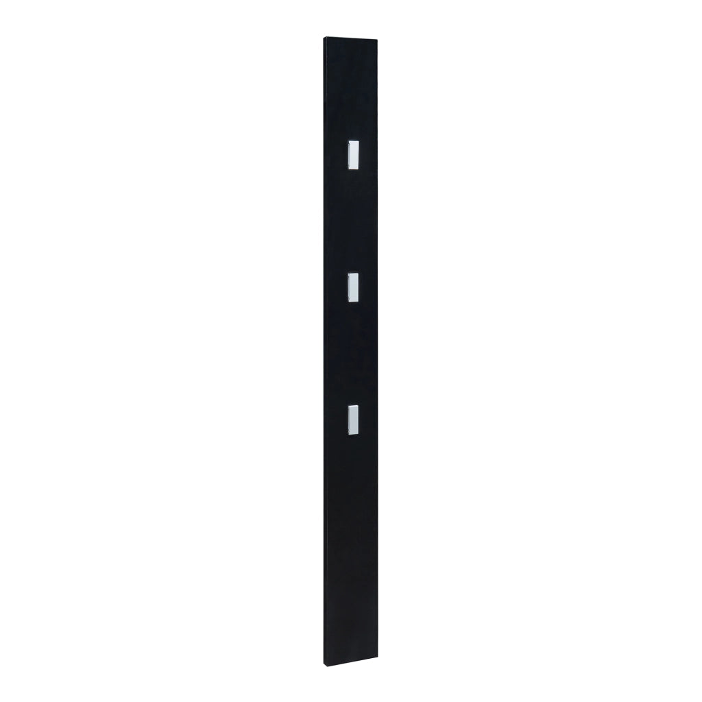 Appendiabiti da Parete Hansnes con 3 Ganci Pieghevoli 165 x 15 x 2,5 cm - Nero [en.casa]