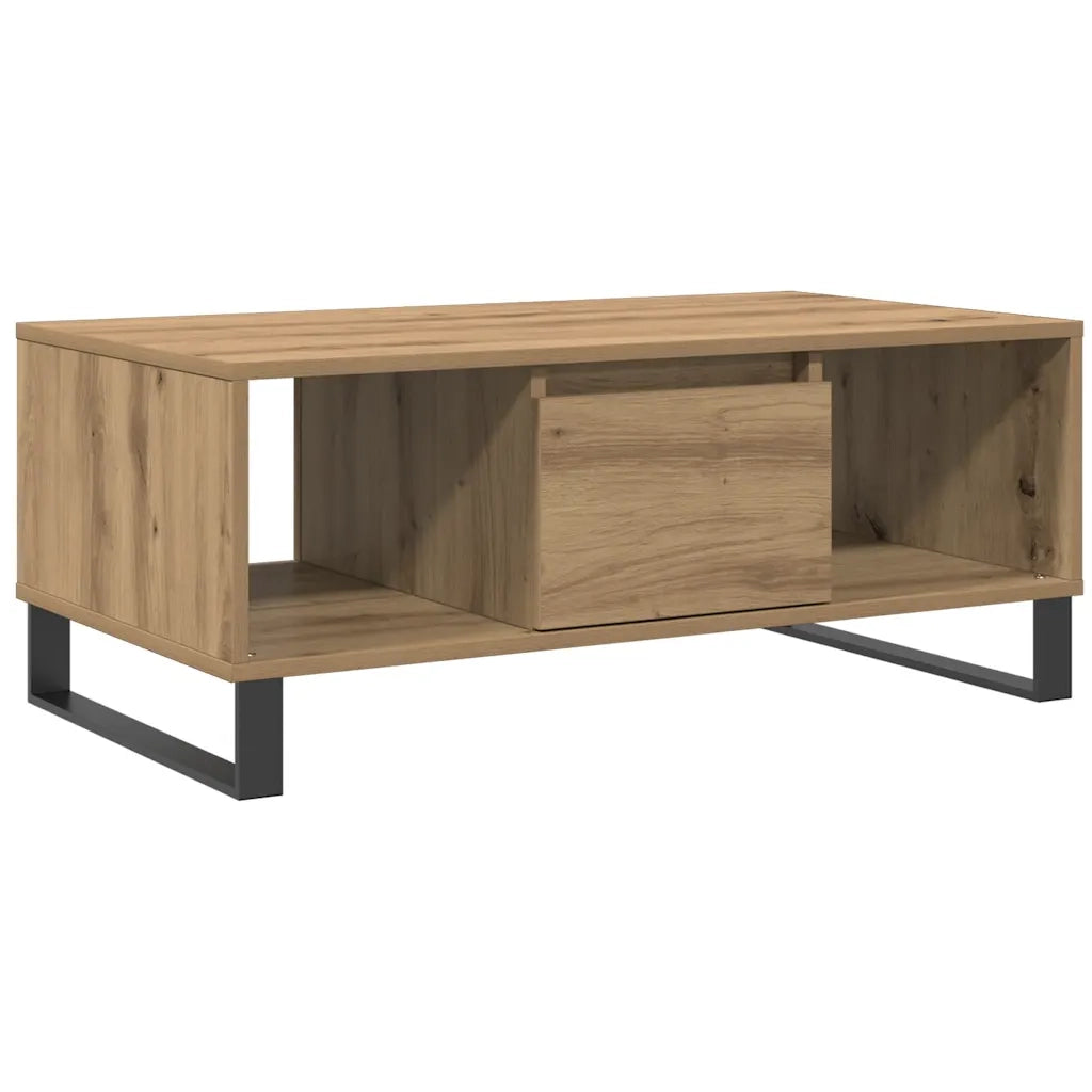 Tavolino da salotto | Tavolino da caff¨¨ | Tavolino da Soggiorno Rovere Artigianale 90x50x36,5 cm Truciolato