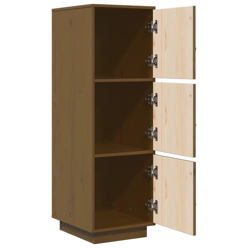 Buffet credenza cassettiera armadio mobile contenitore organizer cucina soggiorno salotto alto 34 x 40 x 108,5 cm legno di pino massiccio marrone 02_0034751