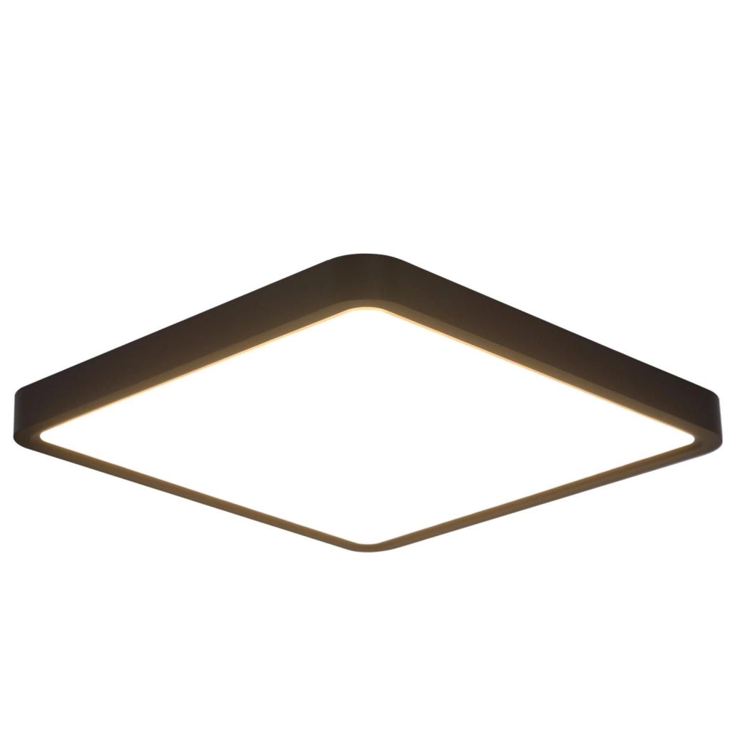 ZMH Lampada da soffitto plafoniera LED nera 23W 23cm bianco caldo per camera letto
