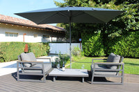 Ombrellone da Giardino 3x2 m Palo Ø35 mm in Alluminio Maffei Kronos Grigio