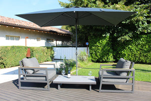 Ombrellone da Giardino 3x2 m Palo Ø35 mm in Alluminio Maffei Kronos Grigio